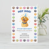 Invitation C'est mon anniversaire, fête de chien ! (Debout devant)