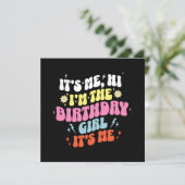 Invitation C'est mon anniversaire filles (Debout devant)