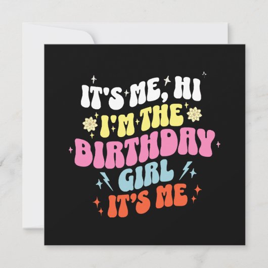 Invitation C'est mon anniversaire filles (Devant)