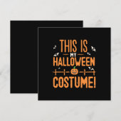 Invitation C'est mon costume d'Halloween (Devant / Derrière)