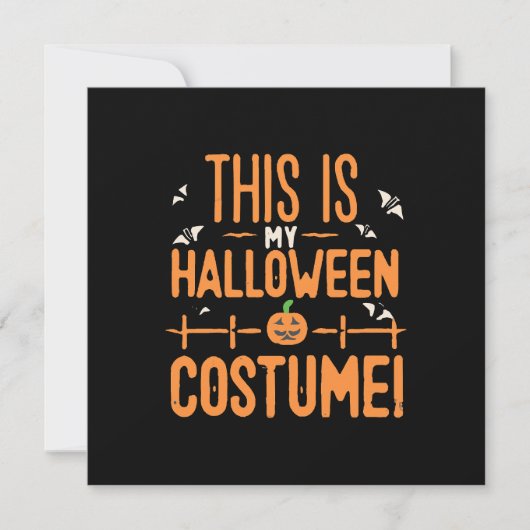 Invitation C'est mon costume d'Halloween (Devant)