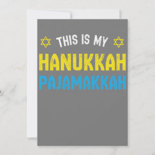 Invitation C'est mon Pajamakkah de Hanukkah, drôle de Hanukka