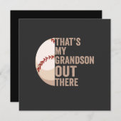 Invitation C'est mon petit-fils là-bas, amateur de baseball d (Devant / Derrière)