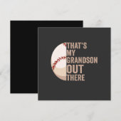 Invitation C'est mon petit-fils là-bas Amateur de baseball dr (Devant / Derrière)