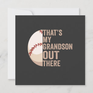 Invitation C'est mon petit-fils là-bas Amateur de baseball dr