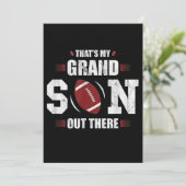 Invitation C'est mon petit-fils qui joue au football, cadeau (Debout devant)