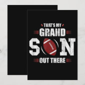 Invitation C'est mon petit-fils qui joue au football, cadeau (Devant / Derrière)