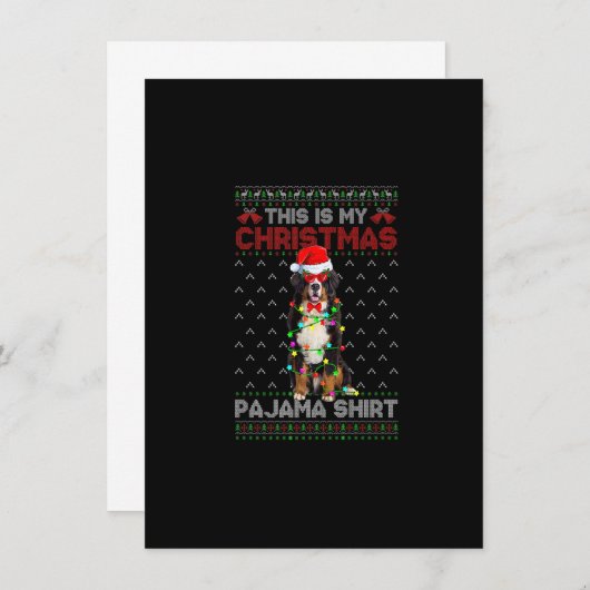 Invitation C'Est Mon Pyjama Bernese Mountain Dog U (Devant / Derrière)