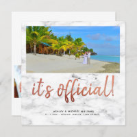 C'est officiel Carré de photo en cuivre 4 Mariage