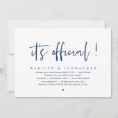Invitation C'est officiel, dîner et fête d'élopement de maria (Devant)