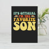 Invitation C'est officiel Je suis le Fils Favori Super (Debout devant)