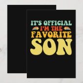Invitation C'est officiel Je suis le Fils Favori Super (Devant / Derrière)
