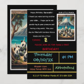 Invitation C'est parti pour cette fête de panda ! (Devant / Derrière)