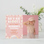 Invitation C'est Parti pour une Soirée Groovy Daisy Rainbow A (Debout devant)