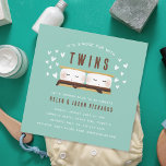 Invitation C'est plus amusant avec le Baby shower Twins<br><div class="desc">Original illustré s'mores avec marshmallows endormis et s'more pun</div>