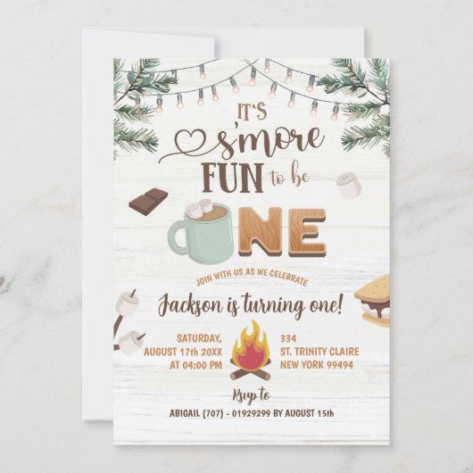 Invitation C'est plus amusant d'être un premier jour de campi (Devant)