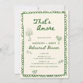 Invitation C'est plus italien Dîner de répétition à main tiré (Devant)