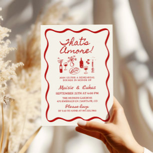 Invitation C'est plus italien Dîner de répétition d'illustrat