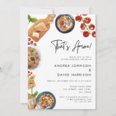 Invitation C'est plus italien Pâtes de cuisine Dîner de répét (Devant)