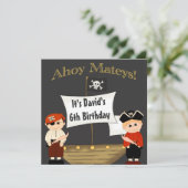 Invitation C'est pour moi un anniversaire de Pirate Life Boys (Debout devant)