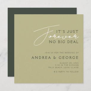 Invitation C'est pour toujours pas grand Mariage Décontracté
