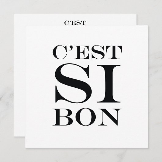 Invitation C'est si bon - C'est si bon français (Devant / Derrière)