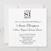 Invitation C'est si bon - C'est si bon français (Dos)