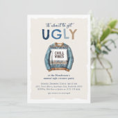 Invitation C'est sur le point de devenir laid ! Fête de Noël (Debout devant)