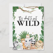 Invitation c'est sur le point de se rendre sauvage safari jun (Dos)