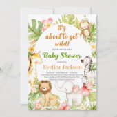Invitation C'est sur le point d'obtenir Wild Baby shower Invi (Devant)