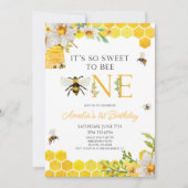 Invitation C'est tellement doux d'être une fête d'1er anniver (Devant)