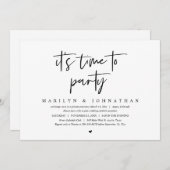 Invitation C'est temps de faire la fête, Célébration de Maria (Devant / Derrière)