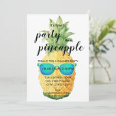 Invitation C'est temps de faire la fête comme un Ananas (Debout devant)