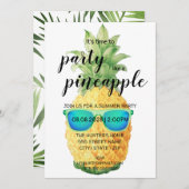 Invitation C'est temps de faire la fête comme un Ananas (Devant / Derrière)