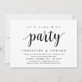 Invitation C'est temps de faire la fête, Elopement de mariage (Devant)