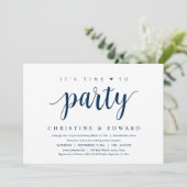 Invitation C'est temps de faire la fête, Elopement de mariage (Debout devant)