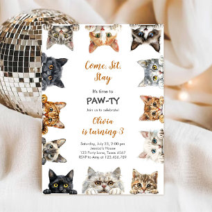 Invitation C'est temps de faire la Paw-tie Animaux de Fête An