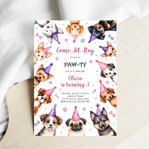 Invitation C'est temps de faire la Paw-tie Animaux de Fête An