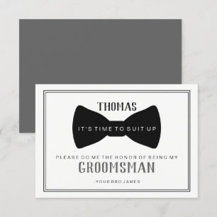 Invitation C'est temps de s'habiller en grand tenue - Noir et