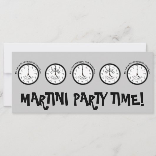 INVITATION C'EST TOUJOURS L'HEURE DU MARTINI QUELQUE PART INV (Devant)