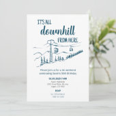 Invitation C'est tout en descente d'ici Ski Hiver Anniversair (Debout devant)