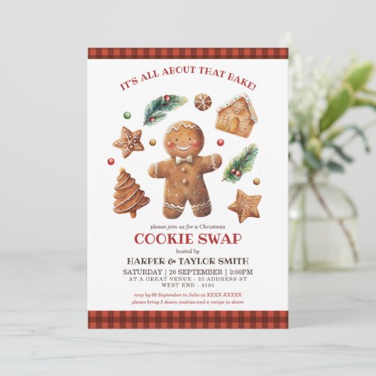 Invitation C'est tout pour cette échange de biscuits à cuire (Debout devant)