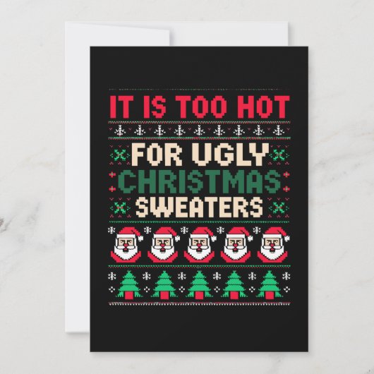 Invitation C'est Trop Chaud Pour Le Père Noël Des Pulls De No (Devant)