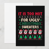 Invitation C'est Trop Chaud Pour Le Père Noël Des Pulls De No (Devant / Derrière)