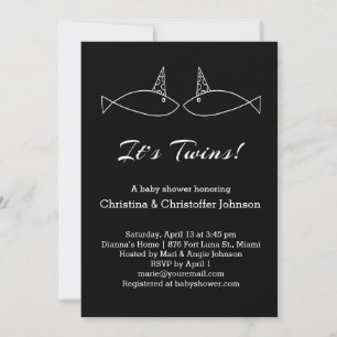 Invitation C'est Twins ! baby shower