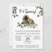 Invitation C'est Twins ! Baby shower de chien (Devant)