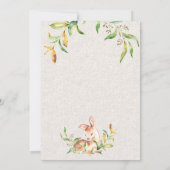 Invitation C'est Twins Baby shower Deer Fawns in Leafy Wreath (Dos)