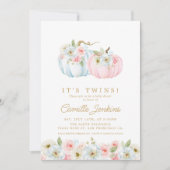 Invitation C'est Twins Fall Girl and Boy Baby shower (Devant)