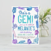 Invitation C'est un anniversaire de Gem Geology Rock (Debout devant)