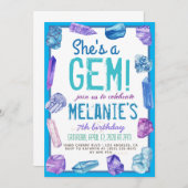 Invitation C'est un anniversaire de Gem Geology Rock (Devant / Derrière)